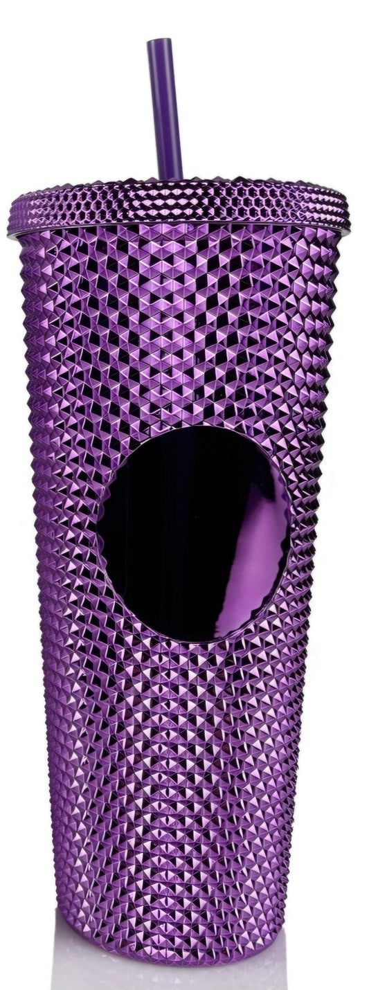 24oz Studded Tumbler Glossy Purple