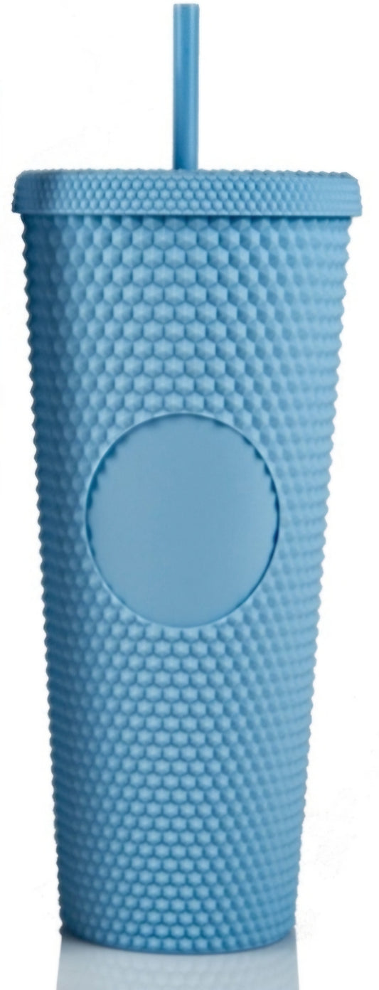 24oz Studded Tumbler Matte Light Blue