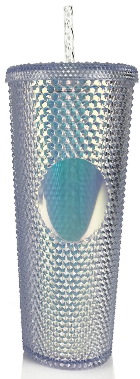 24oz Studded Tumbler Metallic Silver