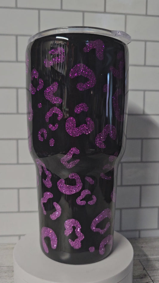 Purple leopard peekaboo - 32oz Modern curve