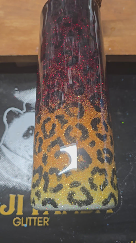 30 oz sippy tumbler Cheetah Ombre