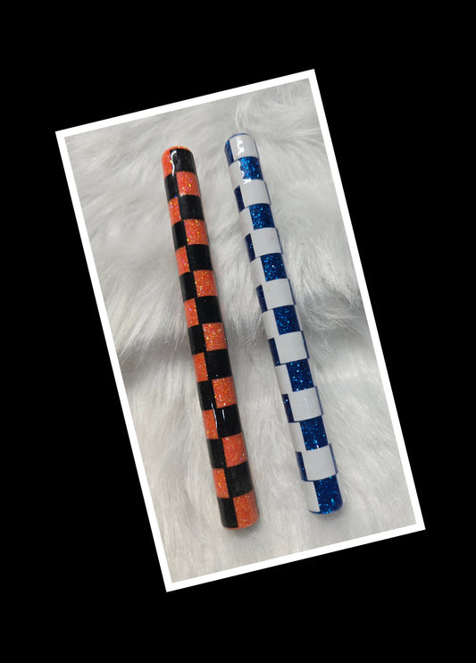 Checkered Glitter Pen